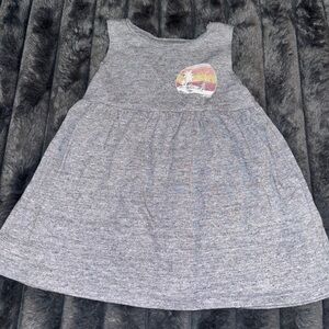 Kids Heather Gray Dress with Sunset Graphic
